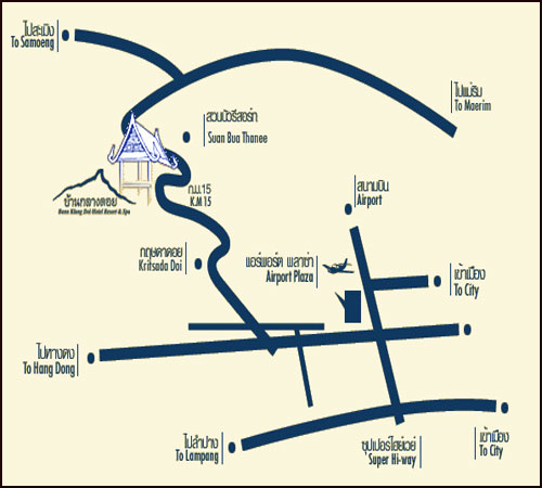 Baanklangdoi Hotel Resort & Spa Chiang Mai Location Map